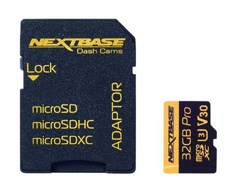 32GB U3 Nextbase Micro SD Card and Adapter